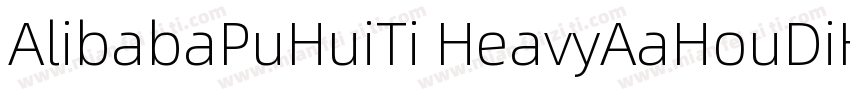 AlibabaPuHuiTi HeavyAaHouDiHei字体转换